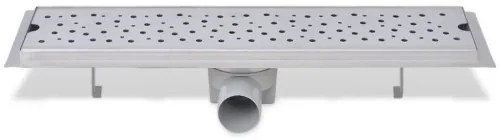 vidaXL Rovný sprchový odtok s bublinkami, 530x140 mm, nerezová oceľ-