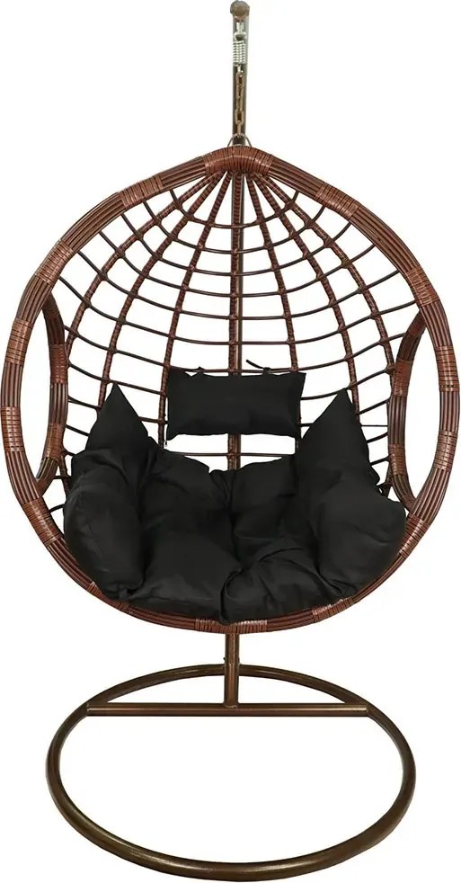 Hnedé závesné kreslo DOMINIKANA bez stojana