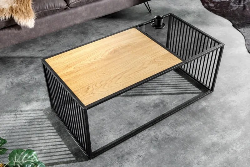 Konferenčný stolík Architecture 100cm vzhľad divokého dubu