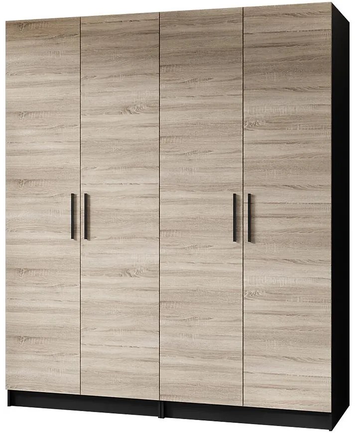 Skriňa X2 Gold 2d Čierna/Dub Sonoma