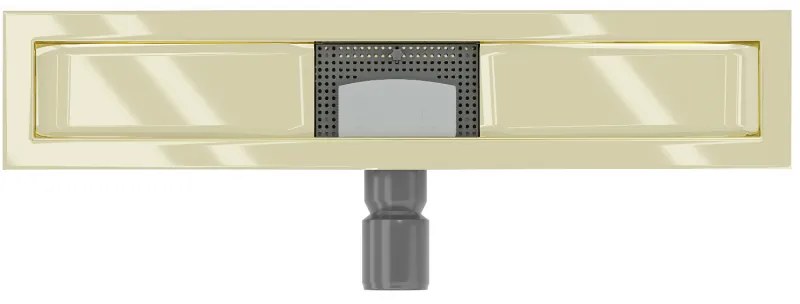 Mexen Flat nerezový sprchový žľab 60 cm - telo žľabu bez krytu, zlatá, 1515060