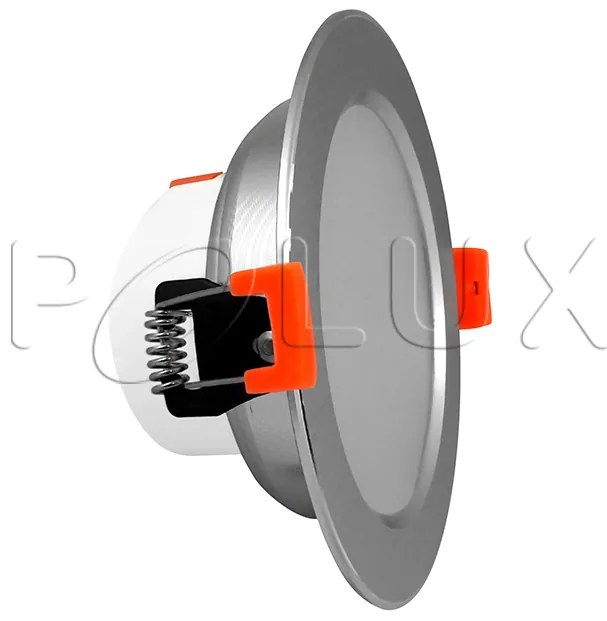 PLX LED podhľadové osvetlenie MARS, 12W, teplá biela, 12cm, okrúhle, strieborné
