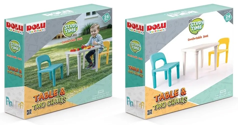 Dolu Detský záhradný set stôl a 2 stoličky