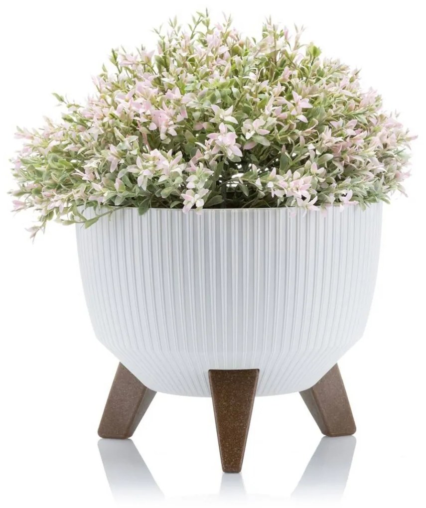 Sada 2 kvetináčov Rosa Linea biela II