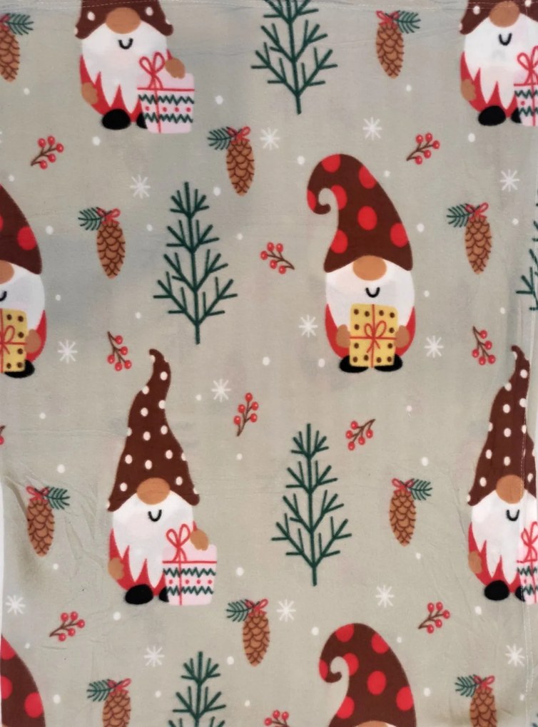 Deka Fleece Vianočná Škriatok 150x200cm