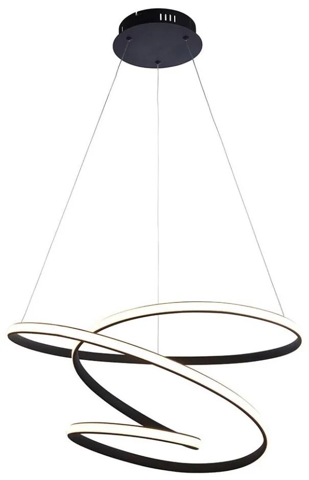 Endon 97632 - LED závesné svietidlo na lane DUNE LED/47,5W/230V 3000K čierne