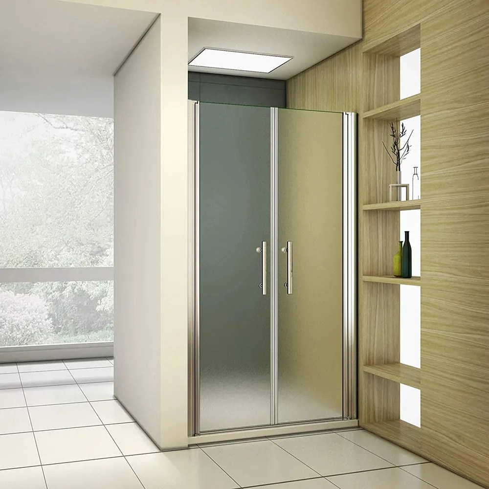 D‘Eluxe - SPRCHOVÉ DVERE - Sprchové dvere DOUBLE FR75D 75-120xcm sprchové dvere pivotové dvojkrídlové matné - satin 6 chróm 80 195 80x195 66