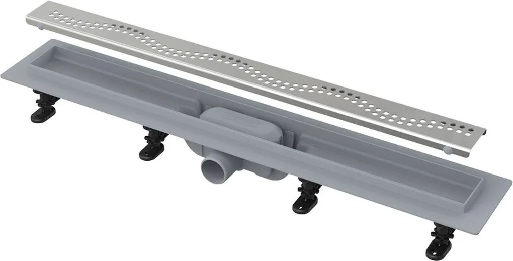 ALCAPLAST Simple Podlahový žľab s okrajom pre perforovaný rošt APZ8-650M