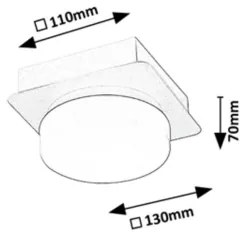 Rabalux 75001 - LED Stropné kúpeľňové svietidlo ATTICHUS LED/5W/230V IP44 4000K
