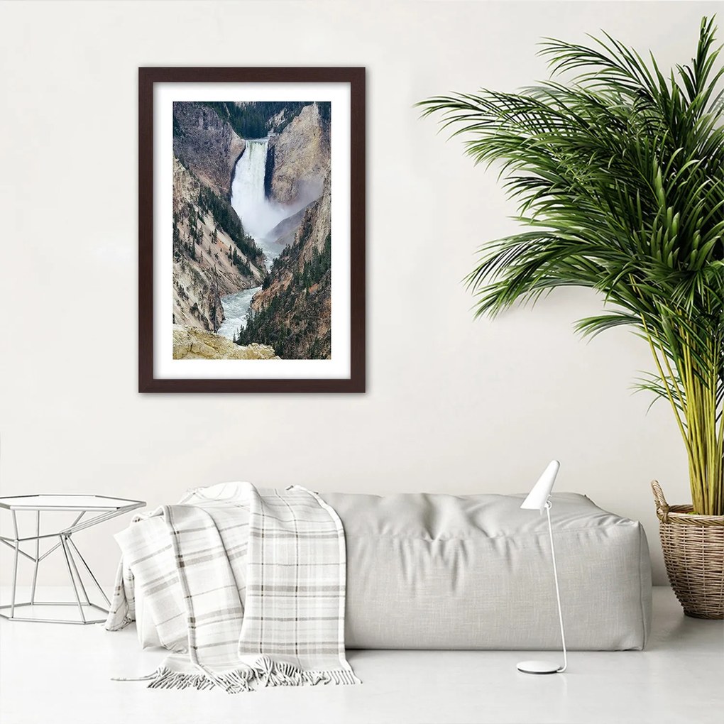 Gario Plagát Veľký vodopád v horách Farba rámu: Bez rámu, Rozmery: 30 x 45 cm