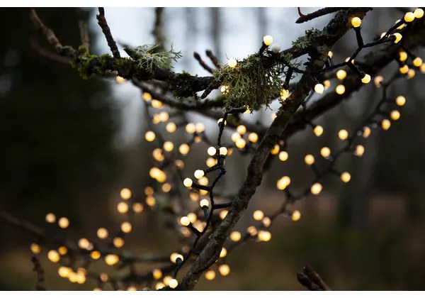 Bestent Dekoračné LED guľôčky na vonku, 300LED, 6m, teplá biela