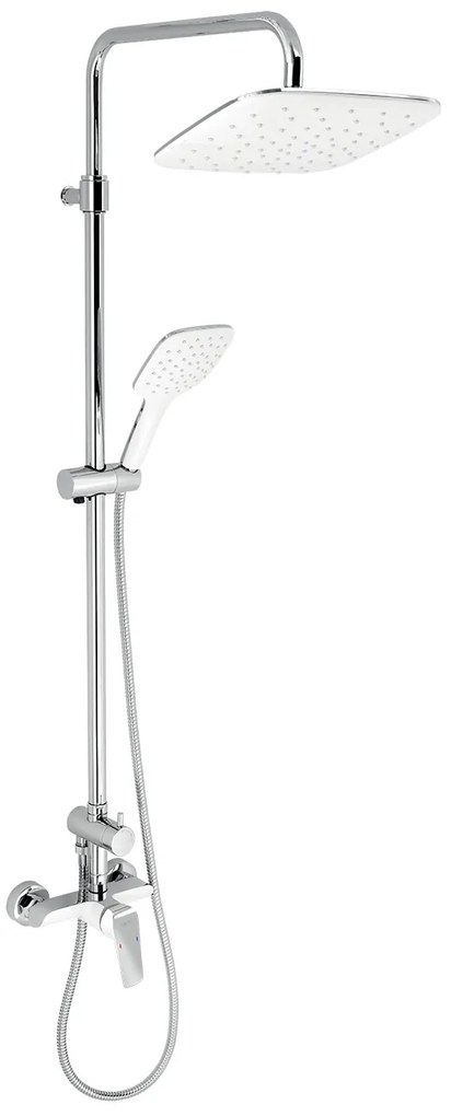 Novaservis Nobless Tina, sprchový set s batériou, horné pripojenie sprchy, biela/chrom, SET070/38,1