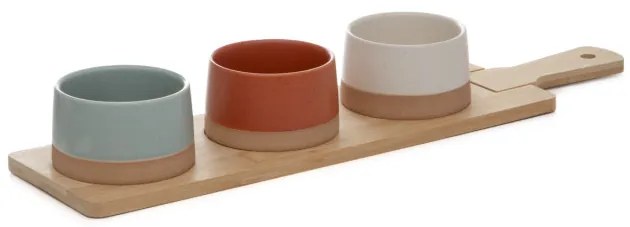 Sada troch servírovacích misiek COMIDA na stojane 893747