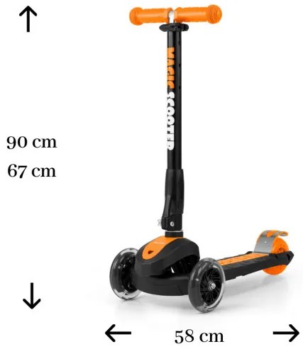 Kolobežka Magic oranžová