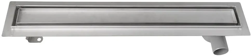 Aqualine Aqualine, PAVINO podlahový žľab z nerezové oceli s roštom na dlaždice, L-760, DN50, 2710-80