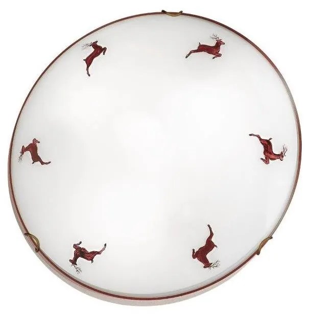 Kolarz 731.12.4.103-Stropné svietidlo NONNA 2xE27/60W/230V pr.40cm jelene červená