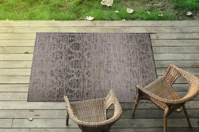 Koberec SIZAL FLOORLUX 20211 strieborný / čierny