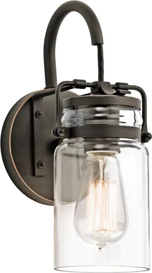 Elstead KL-BRINLEY1-OZ - Nástenné svietidlo BRINLEY 1xE27/60W/230V antracit