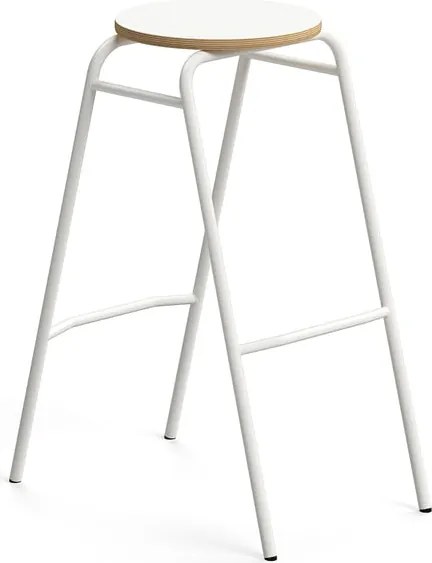 Barová stolička ALTUS, výška 790 mm, biela