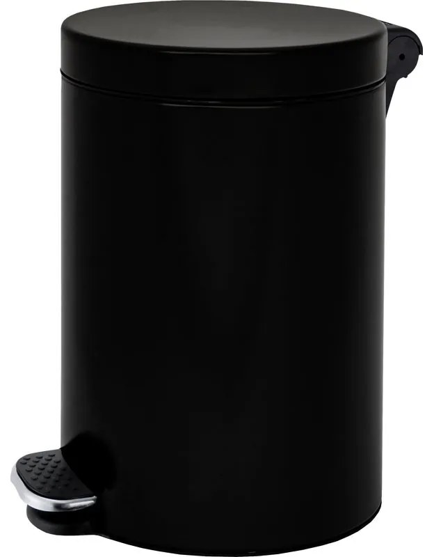 Alda Nášľapný odpadkový kôš 20 l, plynulé zatváranie, lakovaný čierny