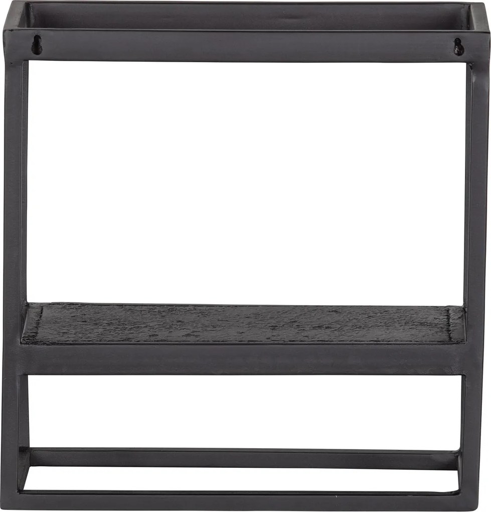 Kovová polica CASTO 40x40 cm, čierna