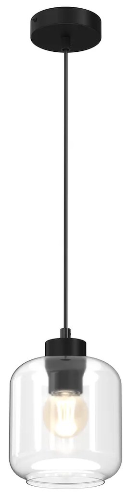 Závesné svietidlo Sombra, 1x transaprentné sklenené tienidlo, b