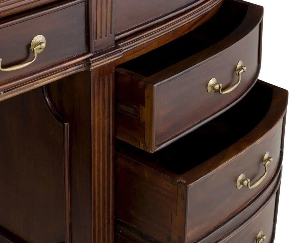 furniture-nabytek.cz - Masívny písací stôl Cambridge II z mahagónu, lakovaný, hnedý – 180×76×80 cm