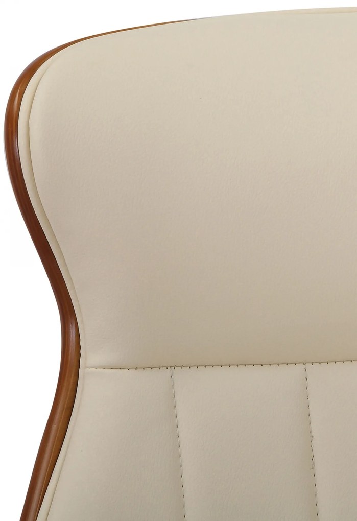 Design-Shop Kancelárska stolička Melilla - drevo orech - Krémová