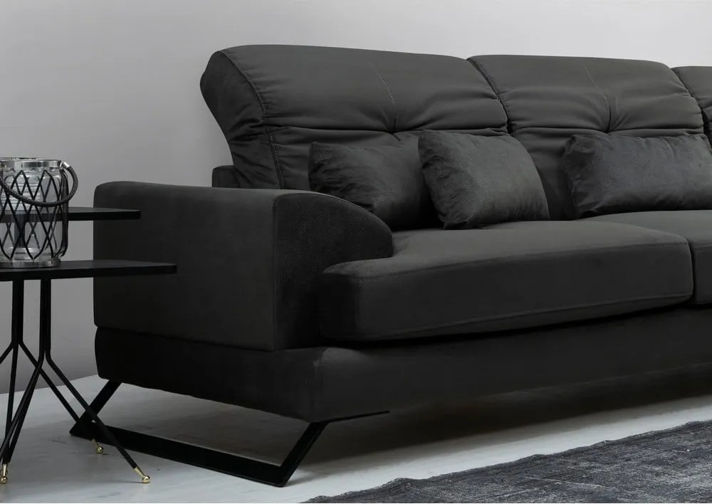 Tmavosivá rohová pohovka (pravý roh) Frido – Balcab Home