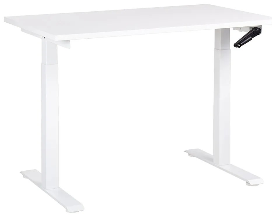 Manuálne nastaviteľný písací stôl 120 x 72 cm biely DESTINES Beliani