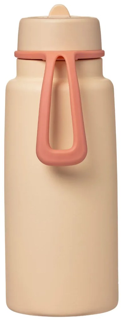 Antikorová termofľaša so slamkou 1 l - oranžová