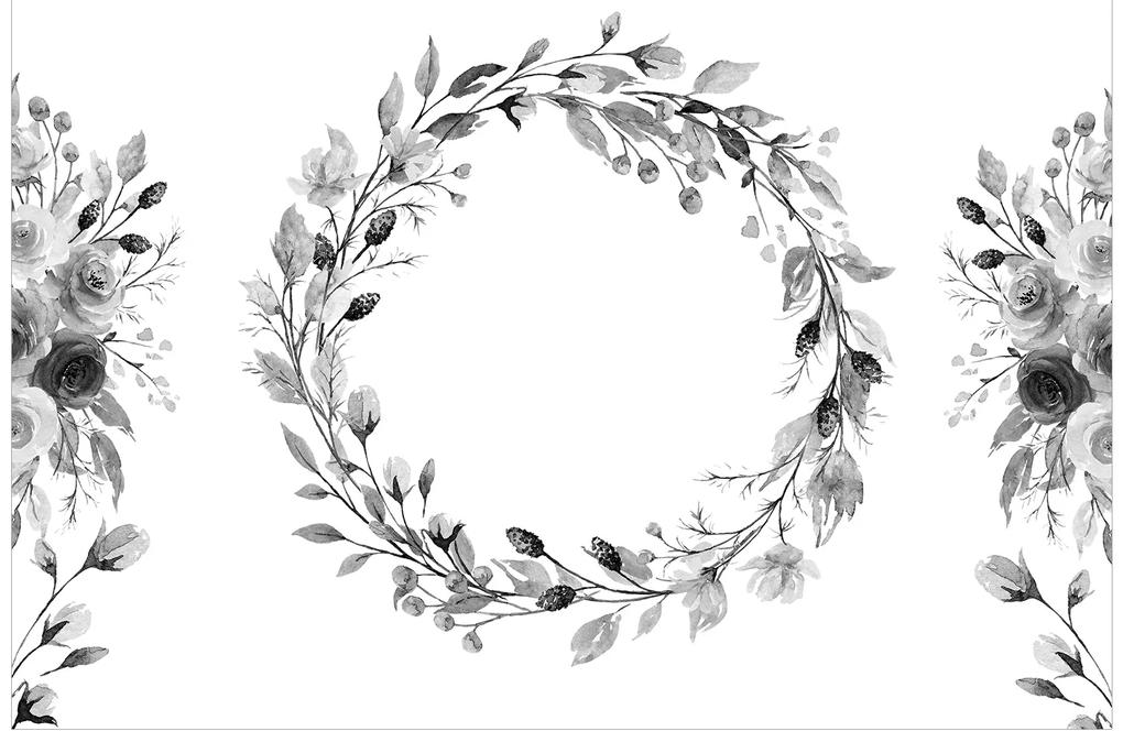Artgeist Fototapeta - Romantic Wreath - Third Variant Veľkosť: 147x105, Verzia: Samolepiaca