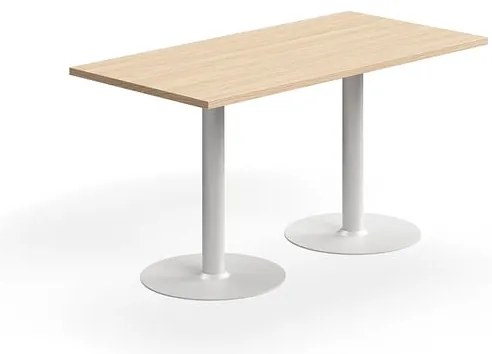Stôl VERTICUS, 1400x700x720 mm, dub/biela