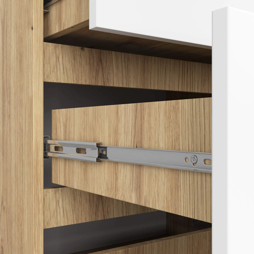 Komoda Kuba 120 cm dub artisan/biela