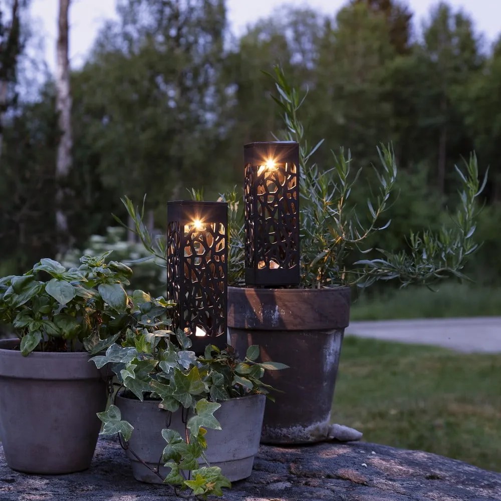Súprava 2 vonkajších solárnych LED svietidiel Star Trading Izola, výška 18 cm