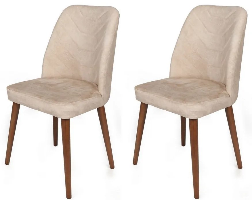 Súprava jedálenských stoličiek Dallas Beige and Walnut, 2 ks