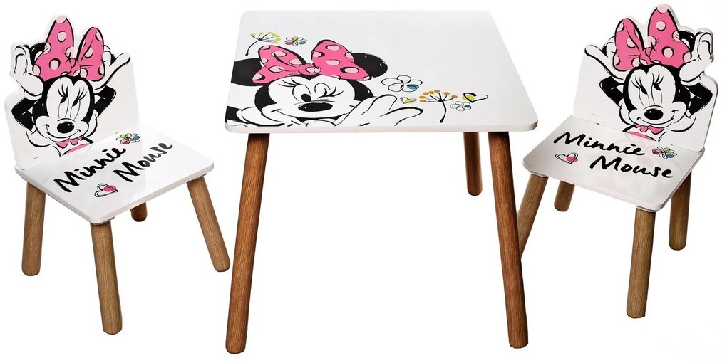 Detský stôl s stoličkami Minnie Mouse