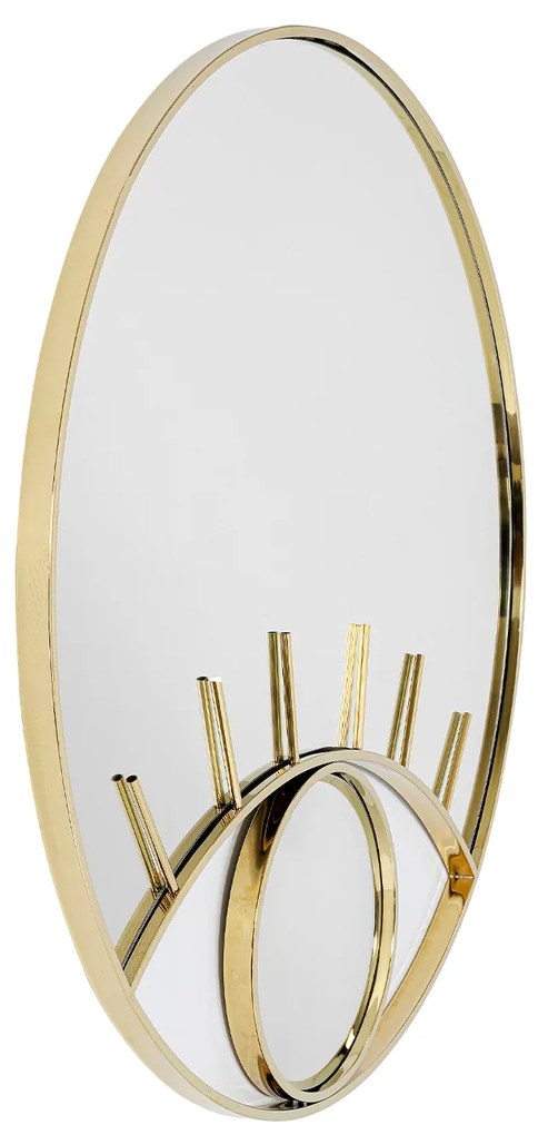 Occhi nástenné zrkadlo zlaté Ø100 cm