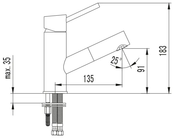 Sapho - Umývadlová batéria SOLITER 18,3 cm, lesklý chróm