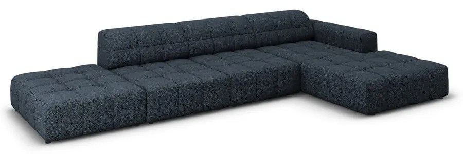Modrá rohová pohovka (pravý roh) Chicago – Cosmopolitan Design