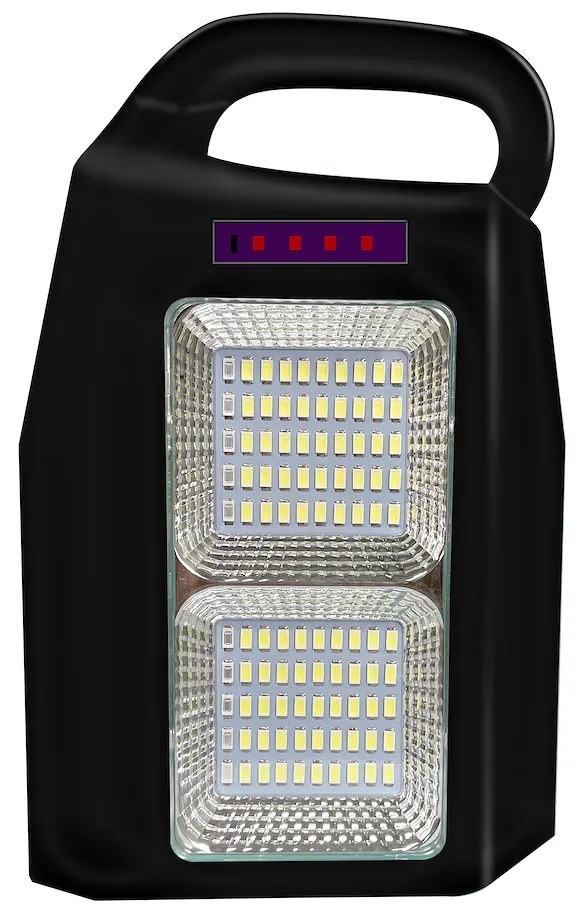 Ecolamp Multifunkčná solárna LED lampa s reproduktorom a powerbankou Kemp