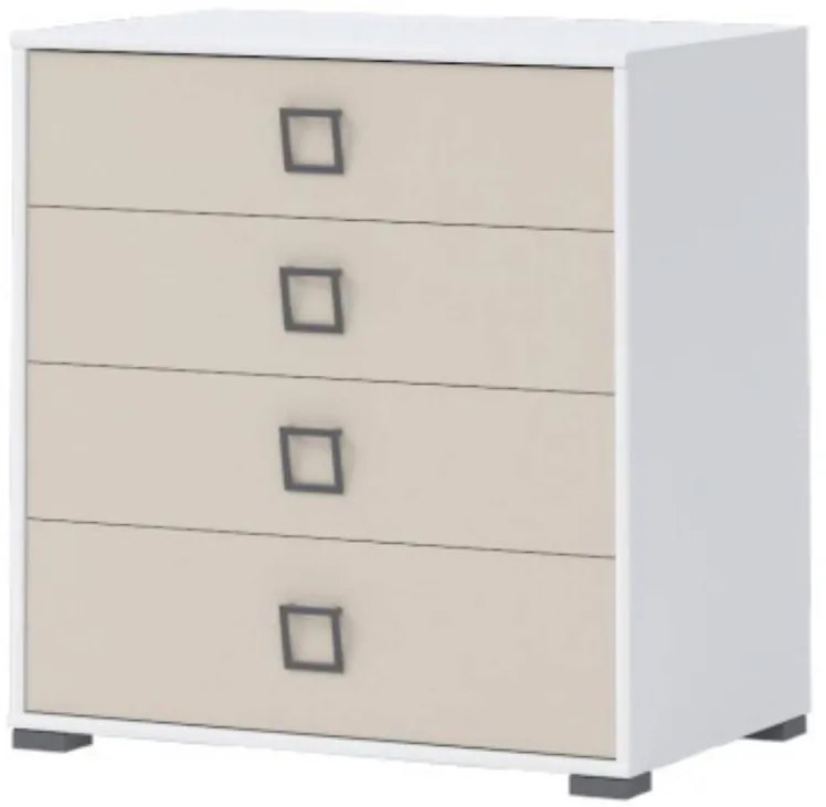 Komoda Kiki F4-BE/KI-01 white/sand