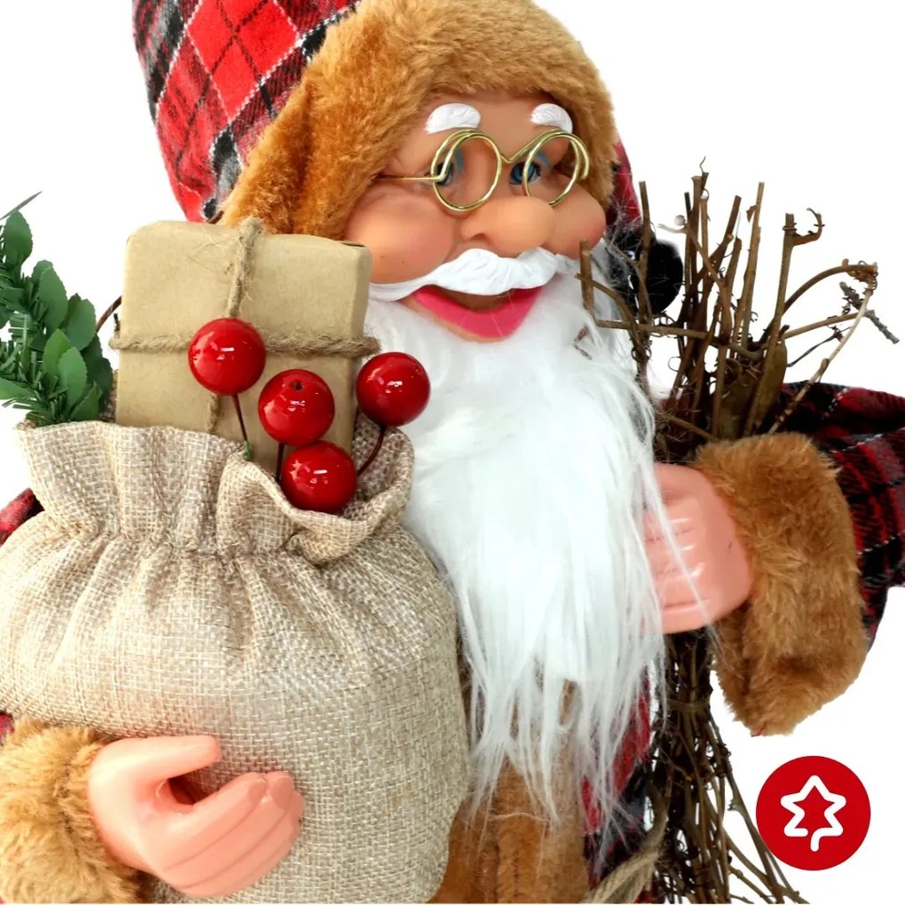 Santa Claus Rustical Red 60 cm