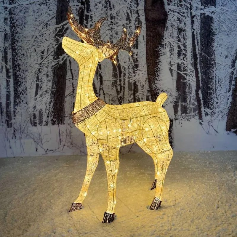 DECOLED LED svetlo pre jeleňa, 150 cm, 161 teplých bielych LED diód