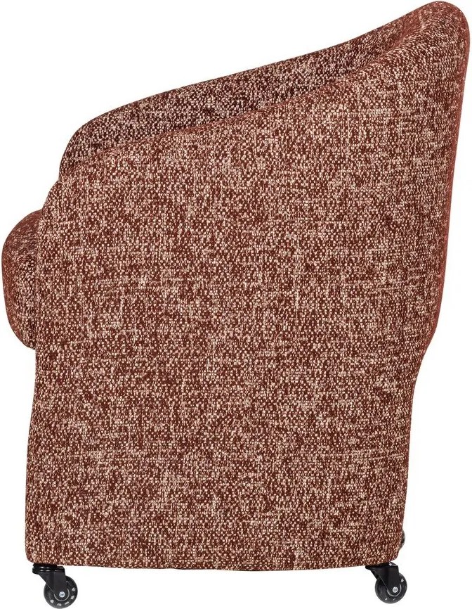 Čalúnená kancelárska stolička v terakotovej farbe Cordo – WOOOD