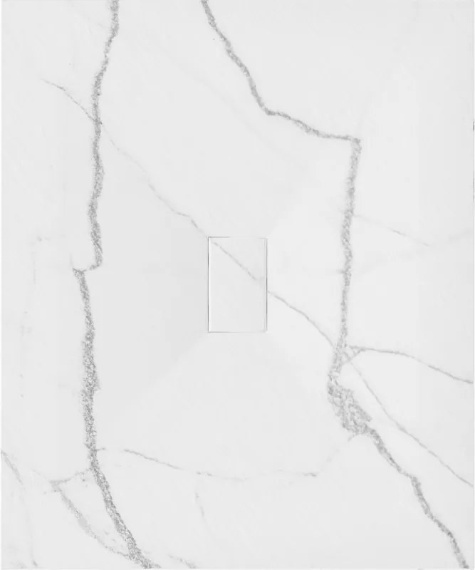 Mexen Hugo, obdĺžniková sprchová vanička, SMC, 120x100cm, imitácia kameňa – biela, 42151012