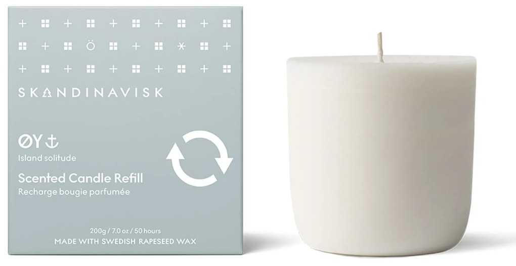 SKANDINAVISK Náhradná náplň do sviečky ØY (ostrov) – 200 g