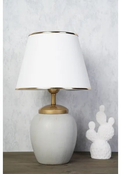 Stolná lampa RAMZES 1xE27/40W/230V biela/šedá