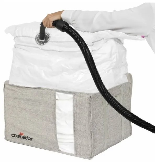Úložný box s puzdrom Compactor Oxford XL, 150 l, sivá