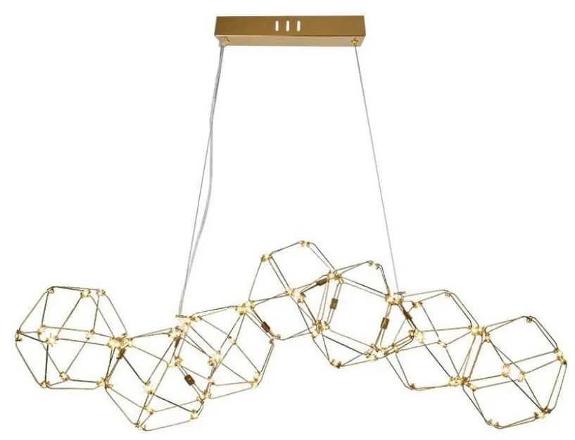 LED Luster na lanku LED/28W/230V 3000K zlatá